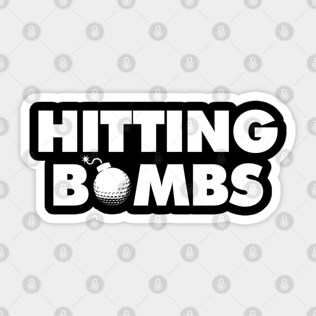 Hitting Bombs - Black Sticker by KFig21